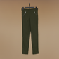 Solid Hue Zip Accent Straight Trouser