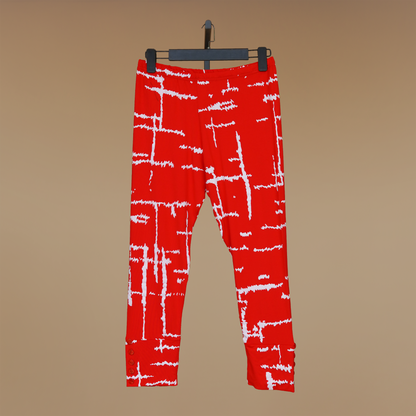 Sophisticated Print Skinny Straight Legs