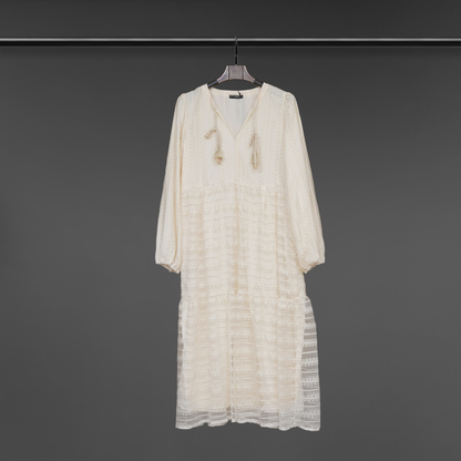 Day dress round neck - Luminous Net Symphony