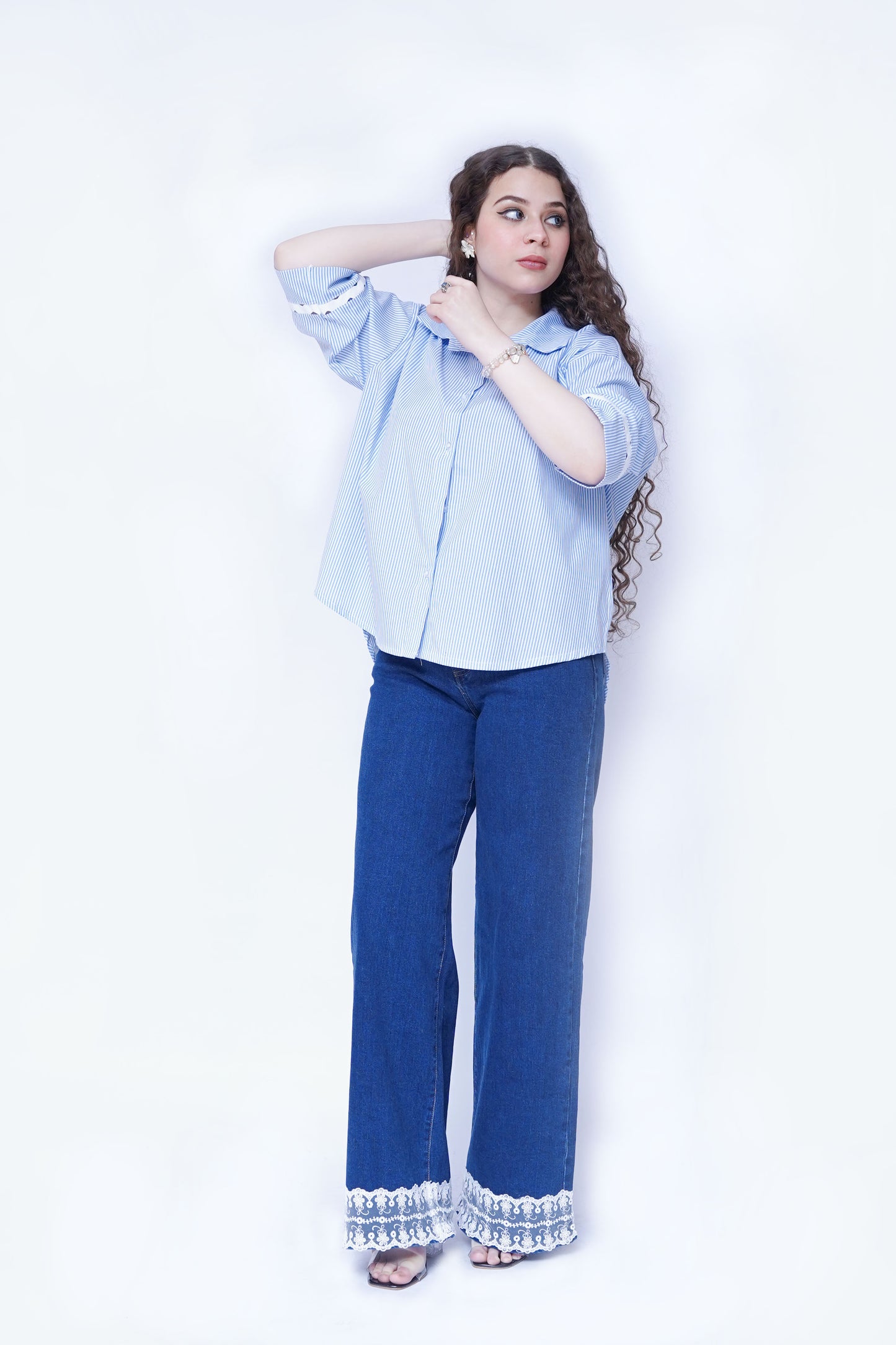 Light Blue Striped Button-Down Shirt | New Jersey by Germany