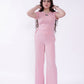 Rhinestone Stretched Half Sleeves Top with Trouser | New Jersey by Germany