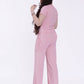 Rhinestone Stretched Half Sleeves Top with Trouser | New Jersey by Germany
