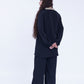 Black Embroidered Neckline Tunic with Straight-Cut Trousers | New Jersey by Germany