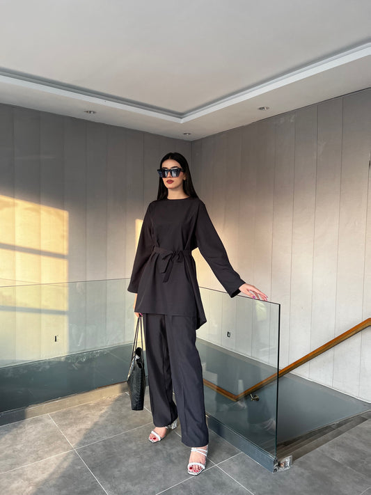 Bow Elegance 2-Piece Pajama Suit