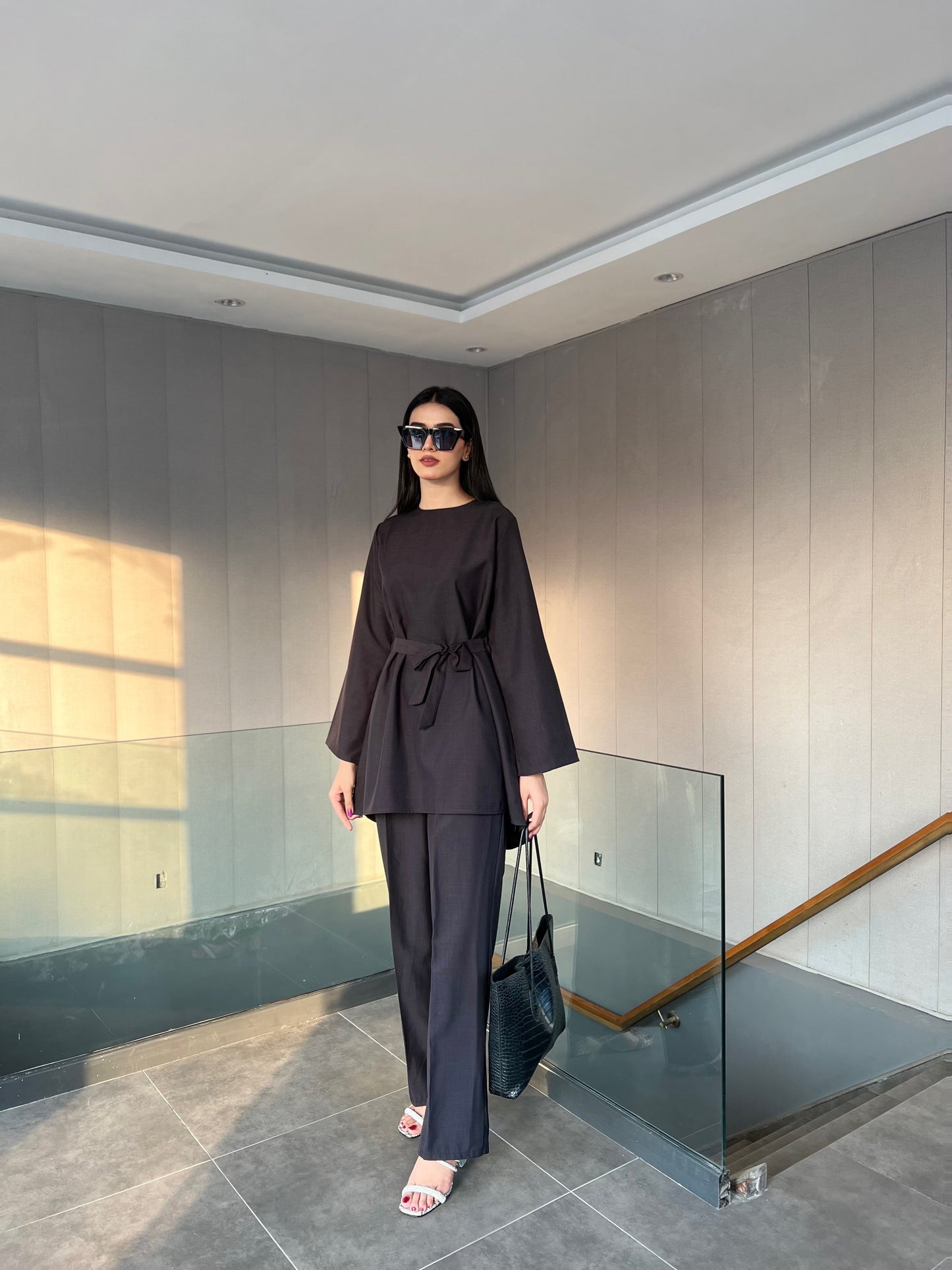 Bow Elegance 2-Piece Pajama Suit