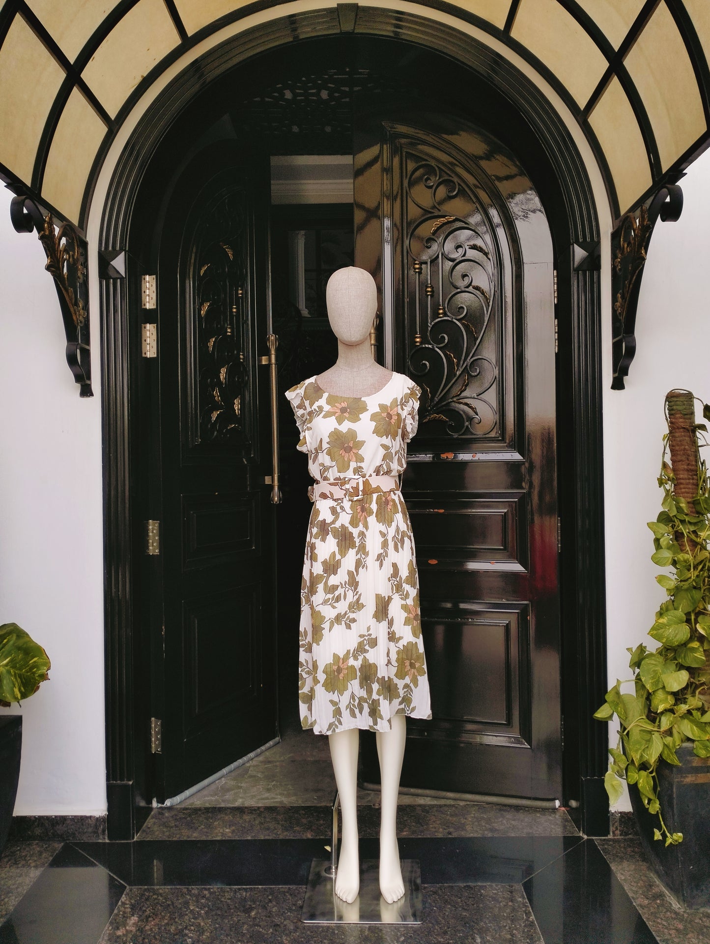 NJ FLORAL SHORT PLATED MAXI