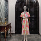 PRINTED HALF SLEEVES DRESS