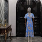 PRINTED HALF SLEEVES DRESS