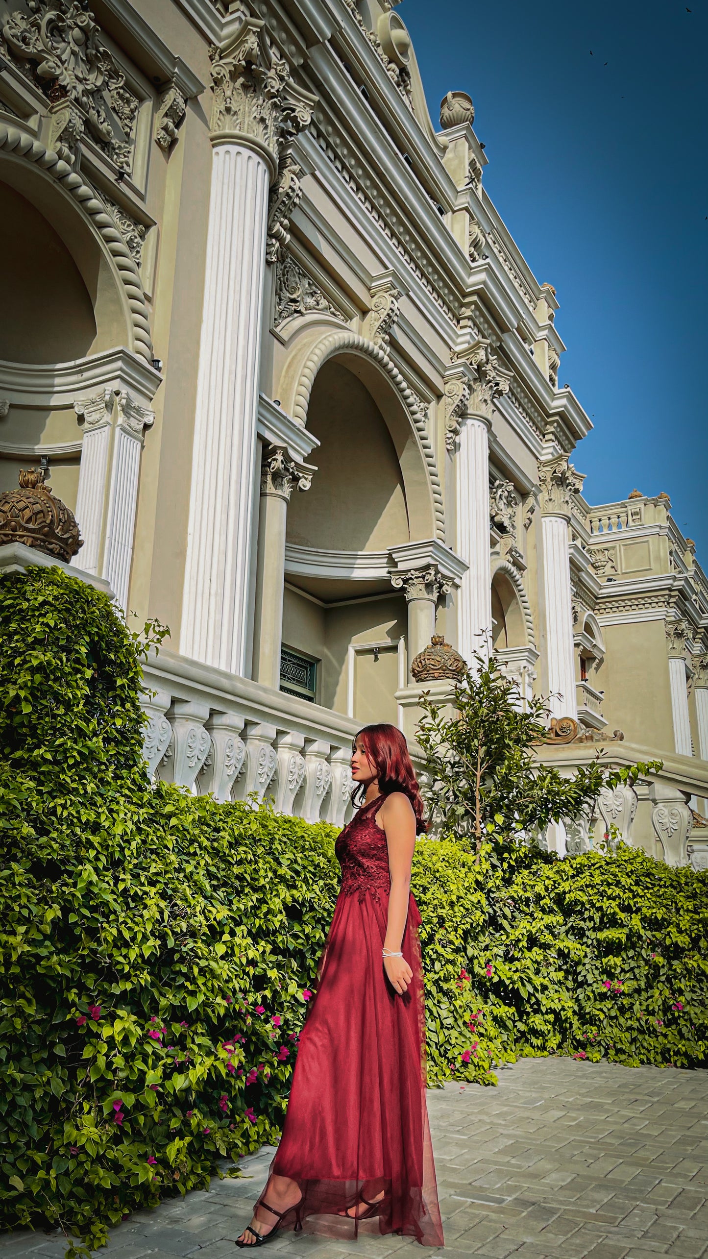 Elegance Bold Sleeveless Long-Length Dress