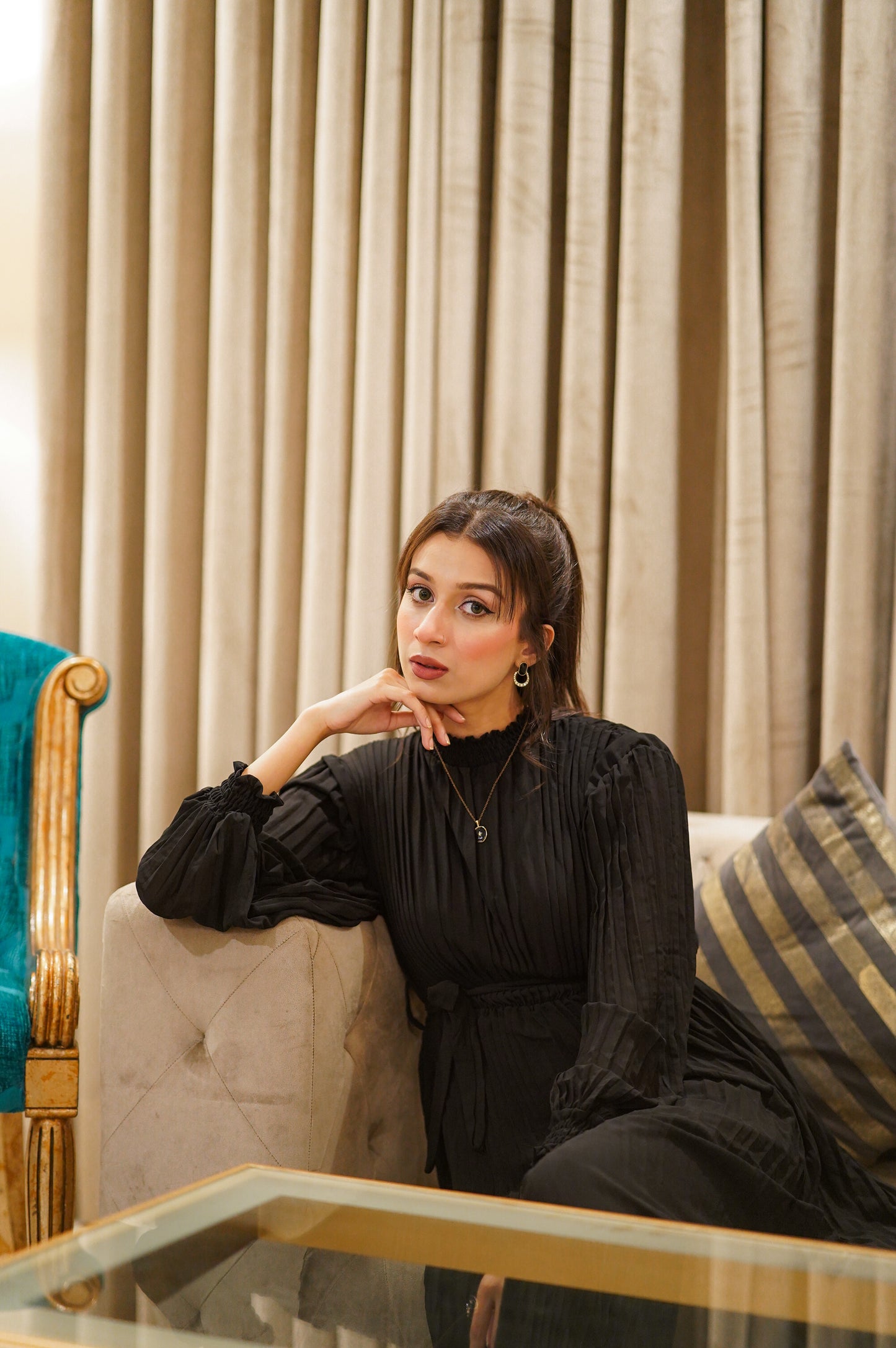 Sophisticated Charm Black Dress