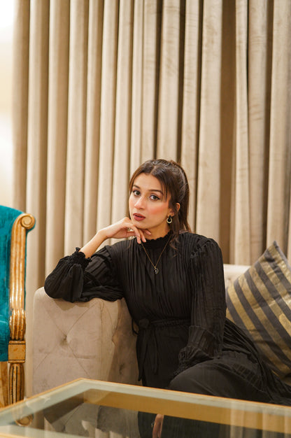 Sophisticated Charm Black Dress