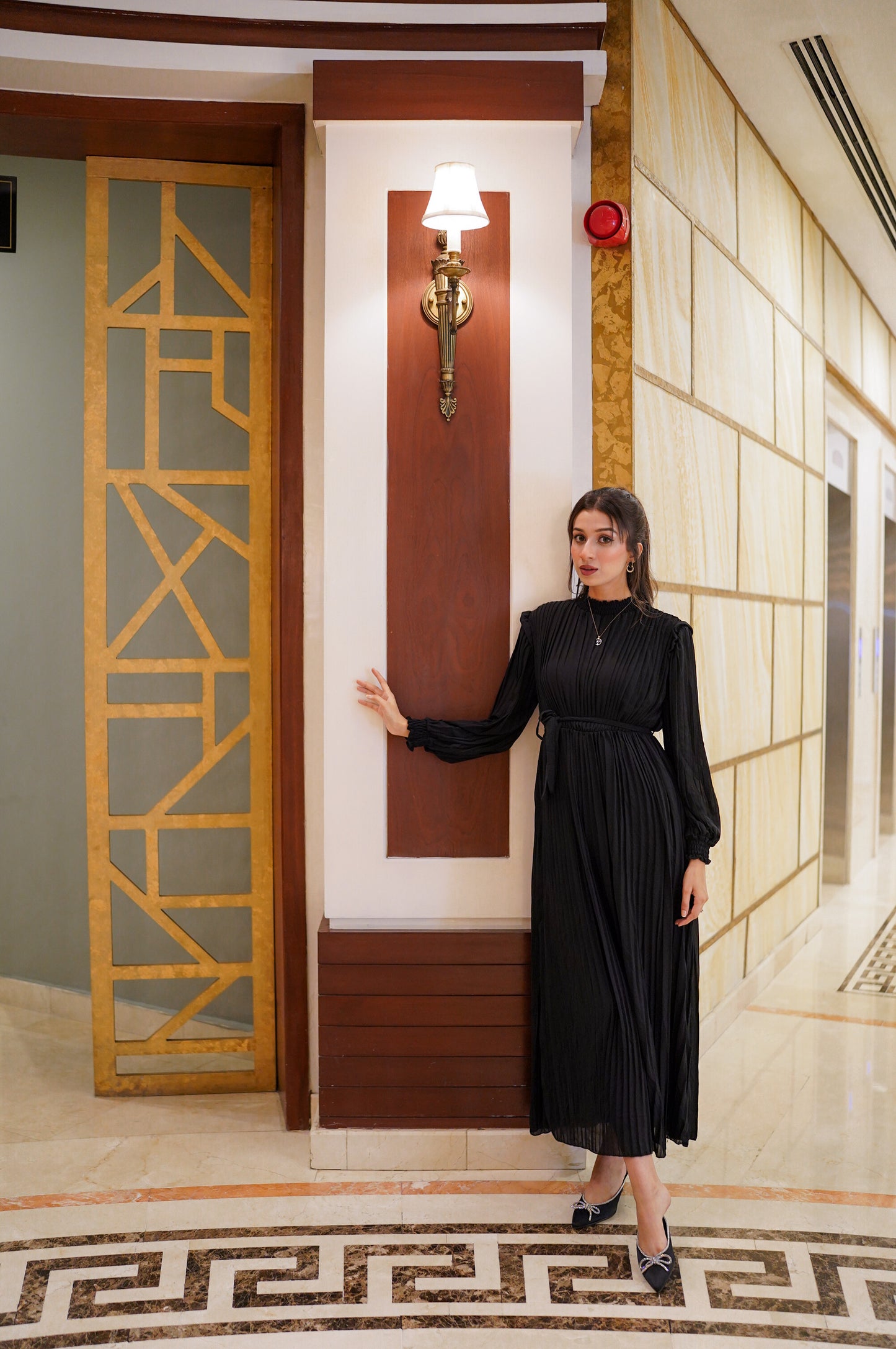 Sophisticated Charm Black Dress