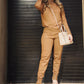 Mock Neck and Jogging Pant Two-Piece Set