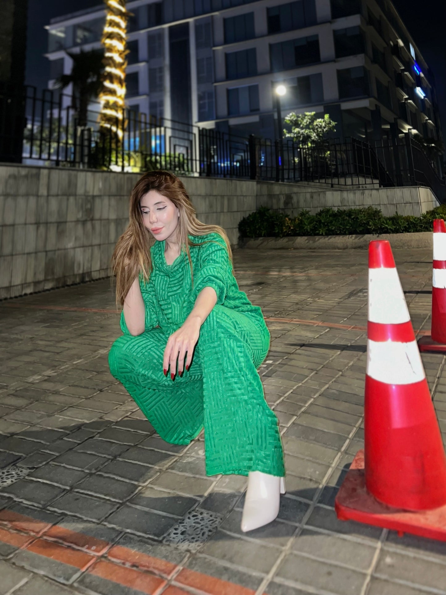 Neck Crop Top Outfits Baggy Pants Sets