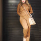 Mock Neck and Jogging Pant Two-Piece Set