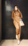 Mock Neck and Jogging Pant Two-Piece Set