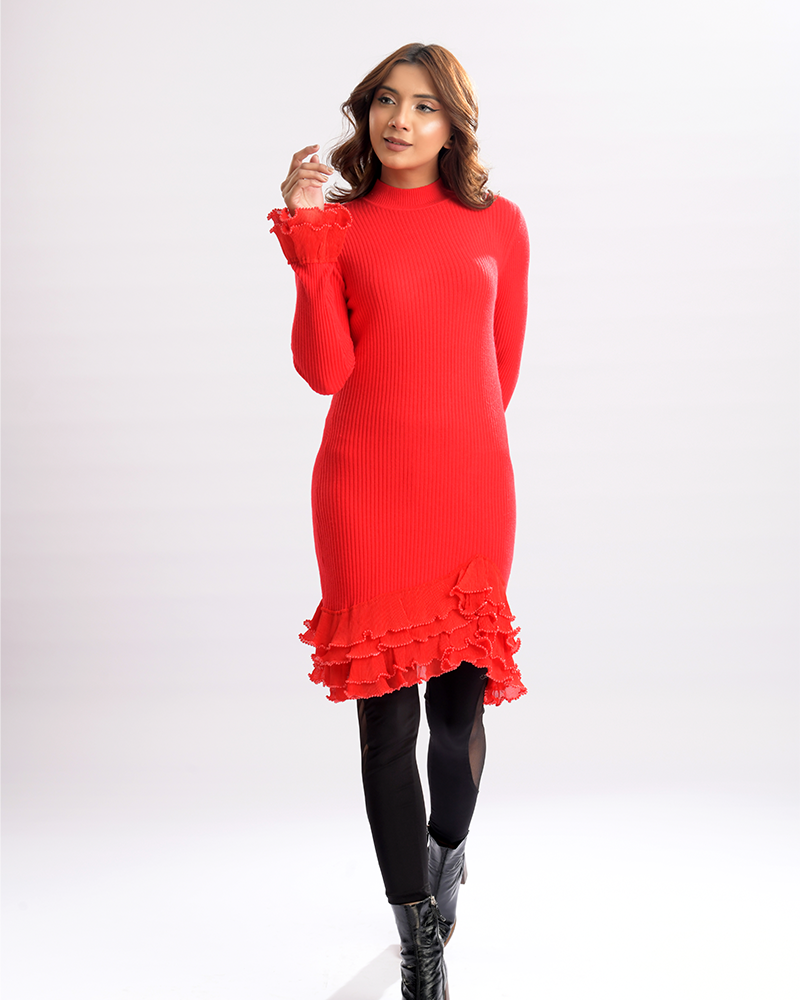 Ruffle Elegance Body Fit Top