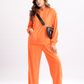 Neck Crop Top Outfits Baggy Pants Sets