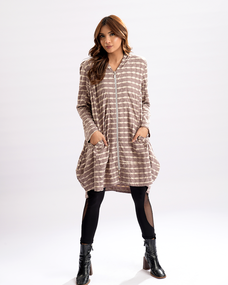Grace Fusion Zip Stripe Elegance