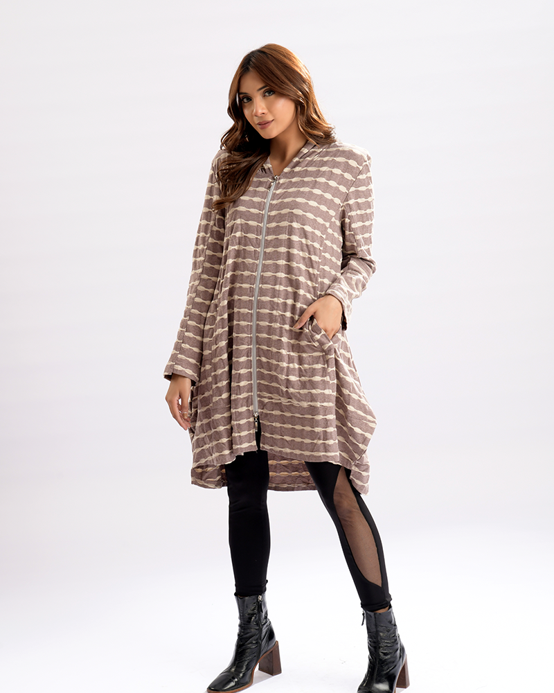 Grace Fusion Zip Stripe Elegance