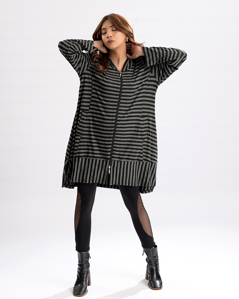 Grace Fusion Zip Stripe Elegance
