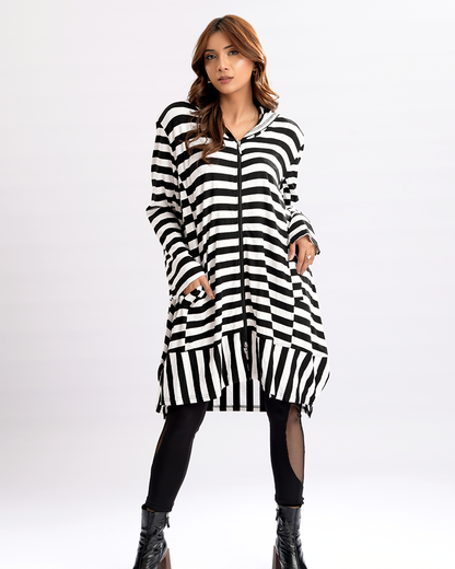 Grace Fusion Zip Stripe Elegance
