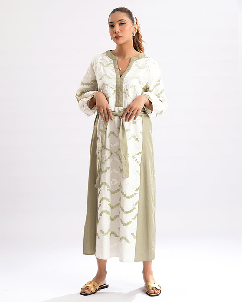 Enchant Wave Dual-Tone Elegance Dress