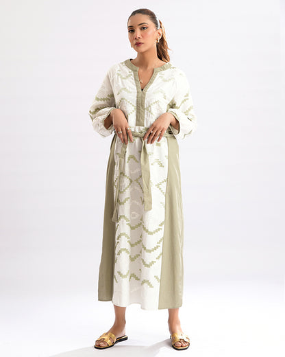 Enchant Wave Dual-Tone Elegance Dress