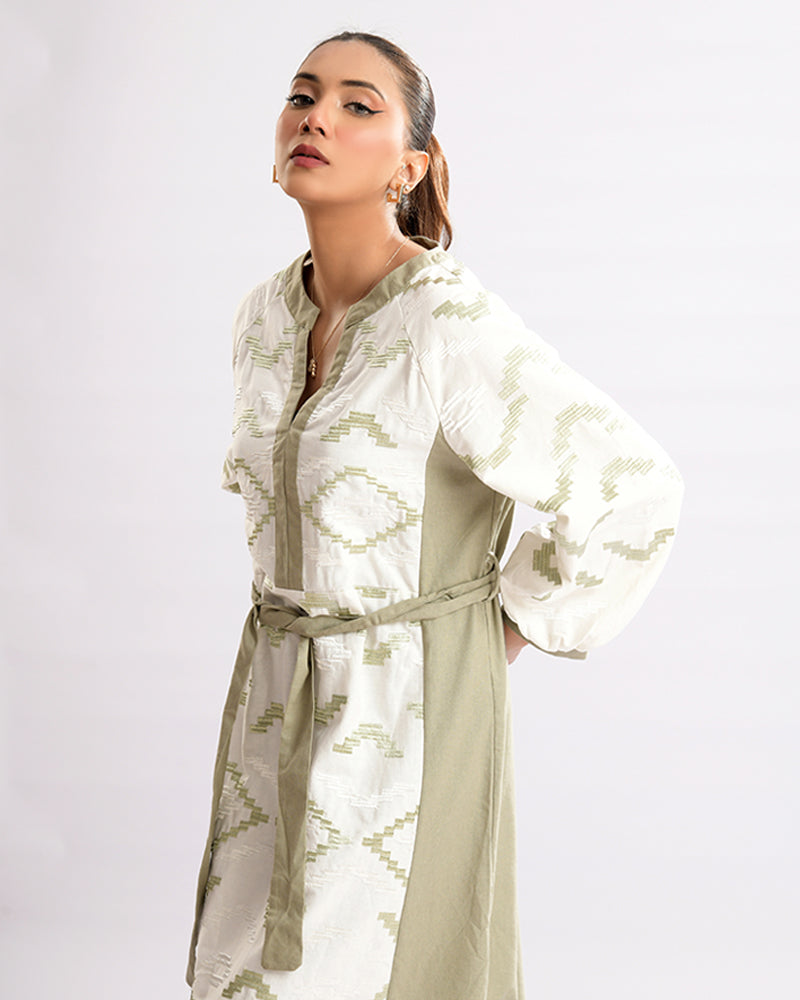 Enchant Wave Dual-Tone Elegance Dress