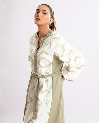 Enchant Wave Dual-Tone Elegance Dress