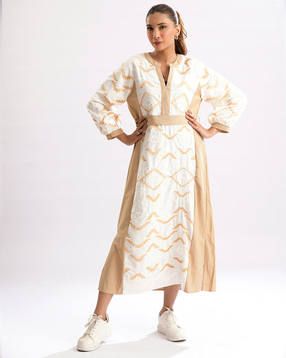 Enchant Wave Dual-Tone Elegance Dress