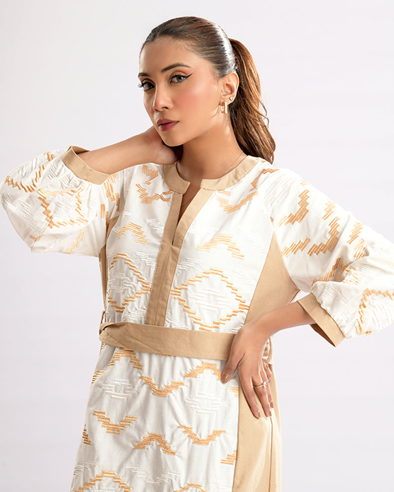 Enchant Wave Dual-Tone Elegance Dress