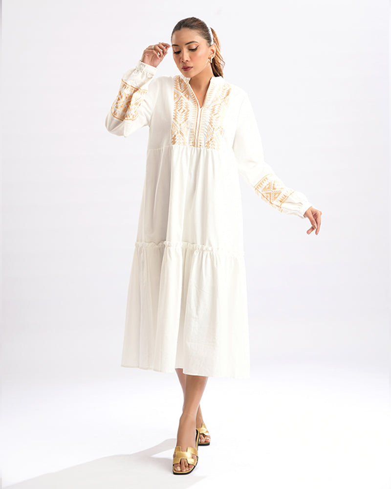 Bohemian Elegance Embroidered Dress
