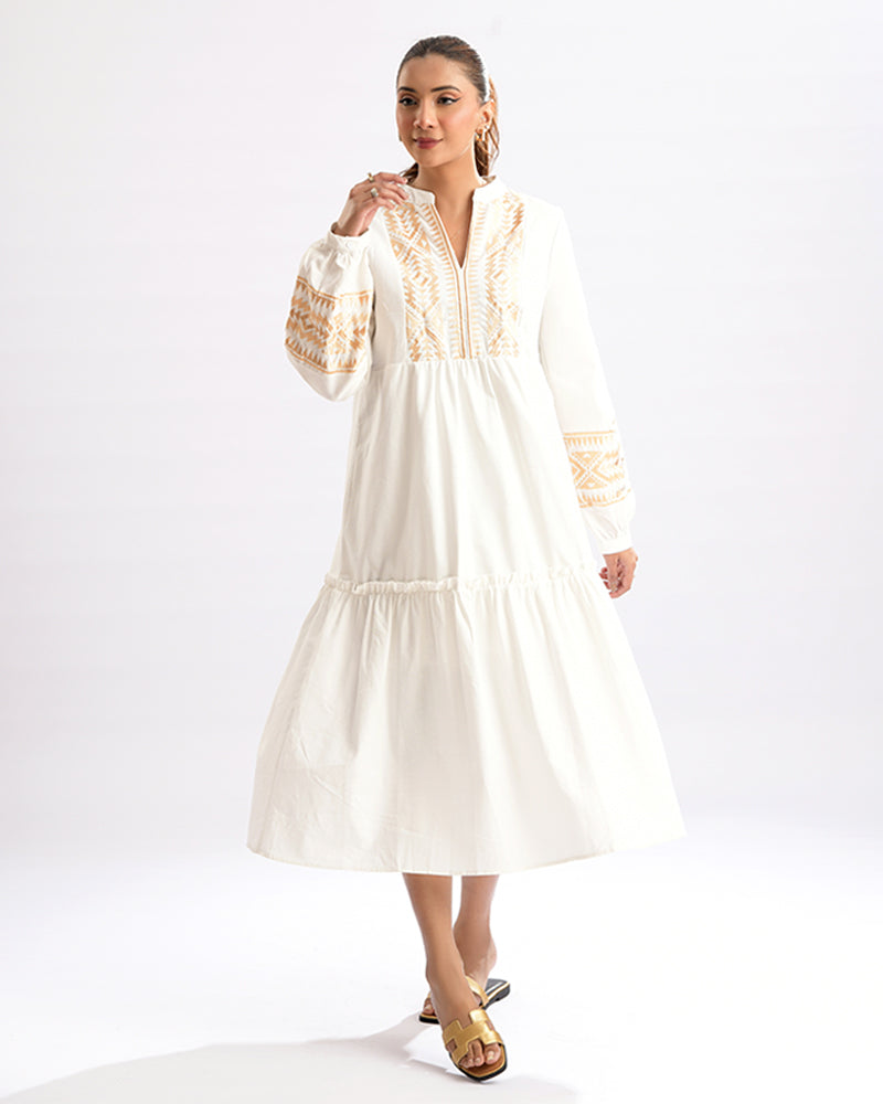 Bohemian Elegance Embroidered Dress