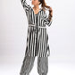 Bold Stripe Button-Up Combo
