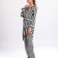Bold Stripe Button-Up Combo