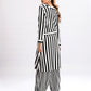 Bold Stripe Button-Up Combo
