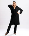 Classic Button-Front Top and Straight Pant Ensemble