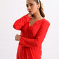 Classic Button-Front Top and Straight Pant Ensemble