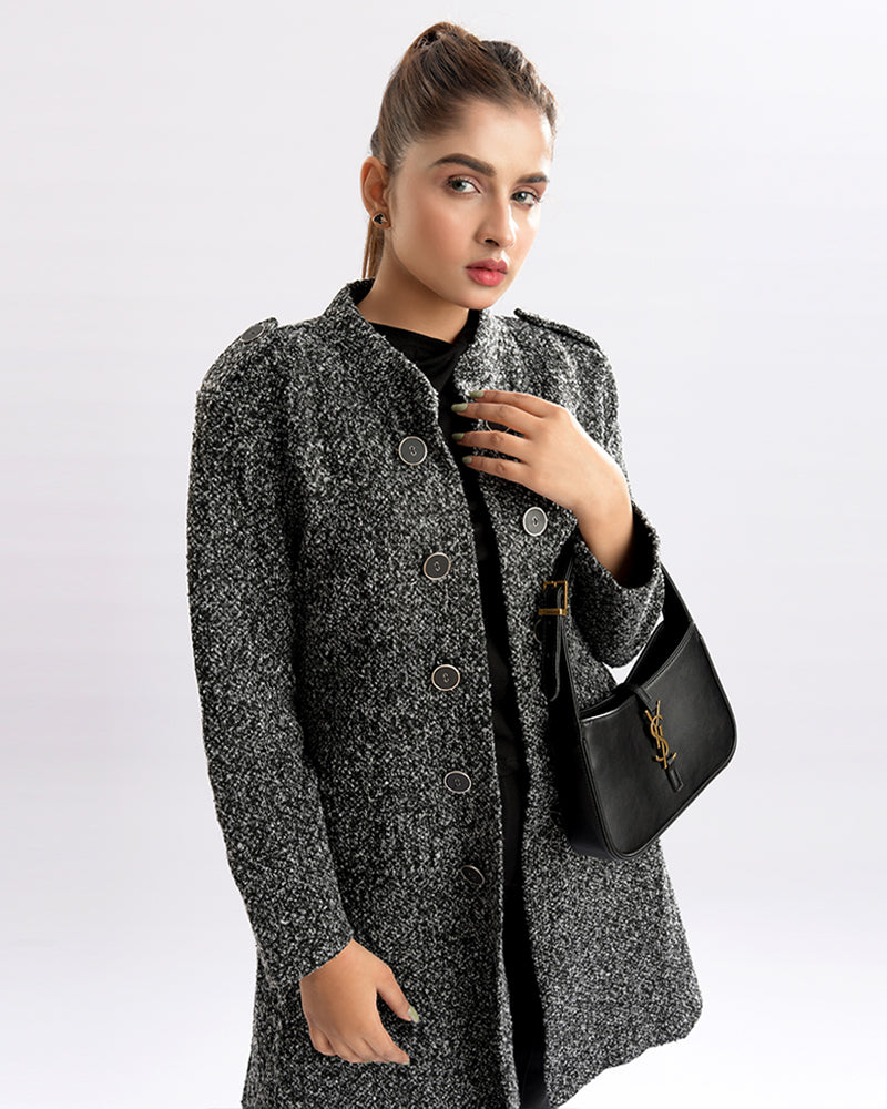 Chic Combo Print Coat