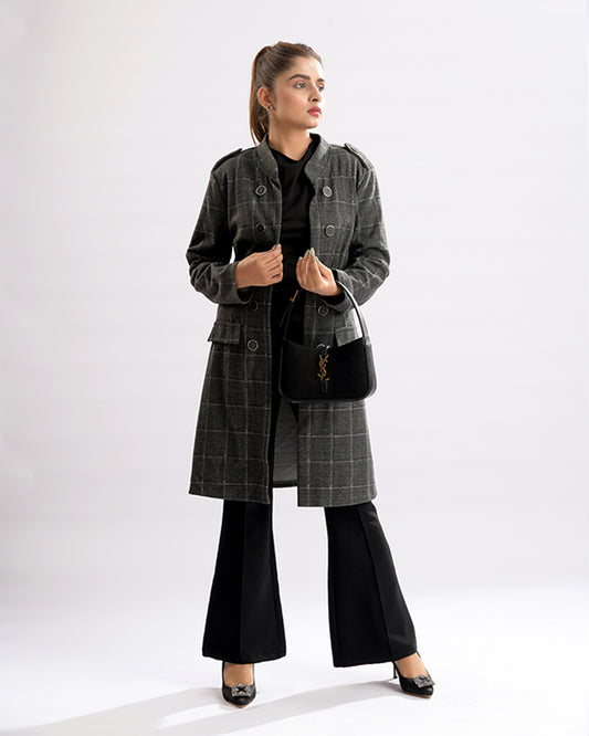 Checkered Elegance Coat