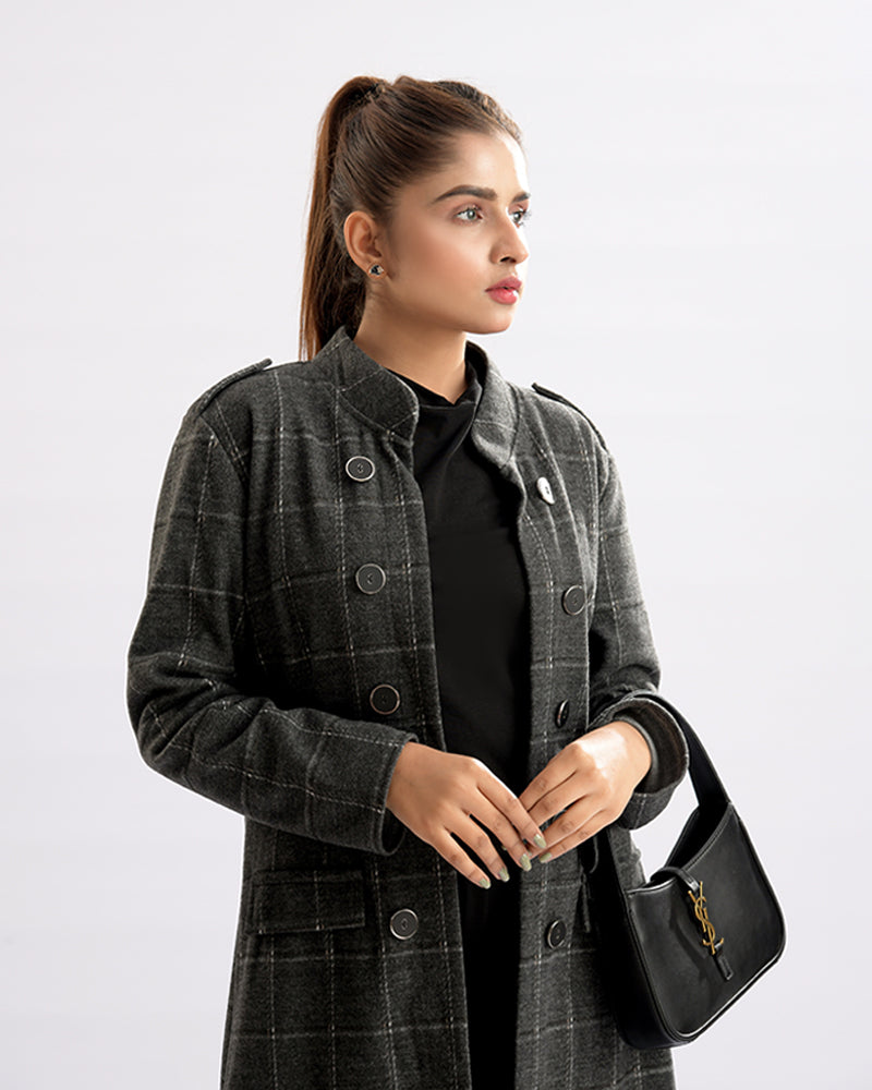 Checkered Elegance Coat