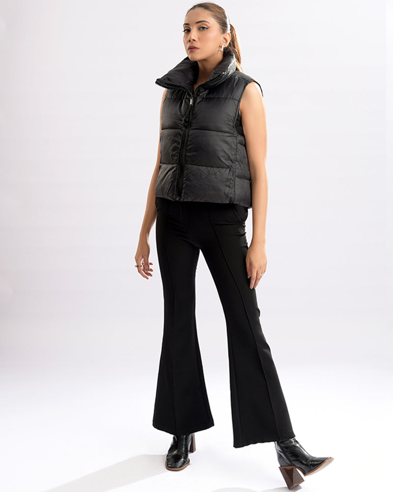 Sleek Black Puffer Vest