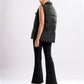 Collar Neck Sleeveless Puffer Jacket