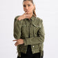 Lace-Up Denim Chic Jacket