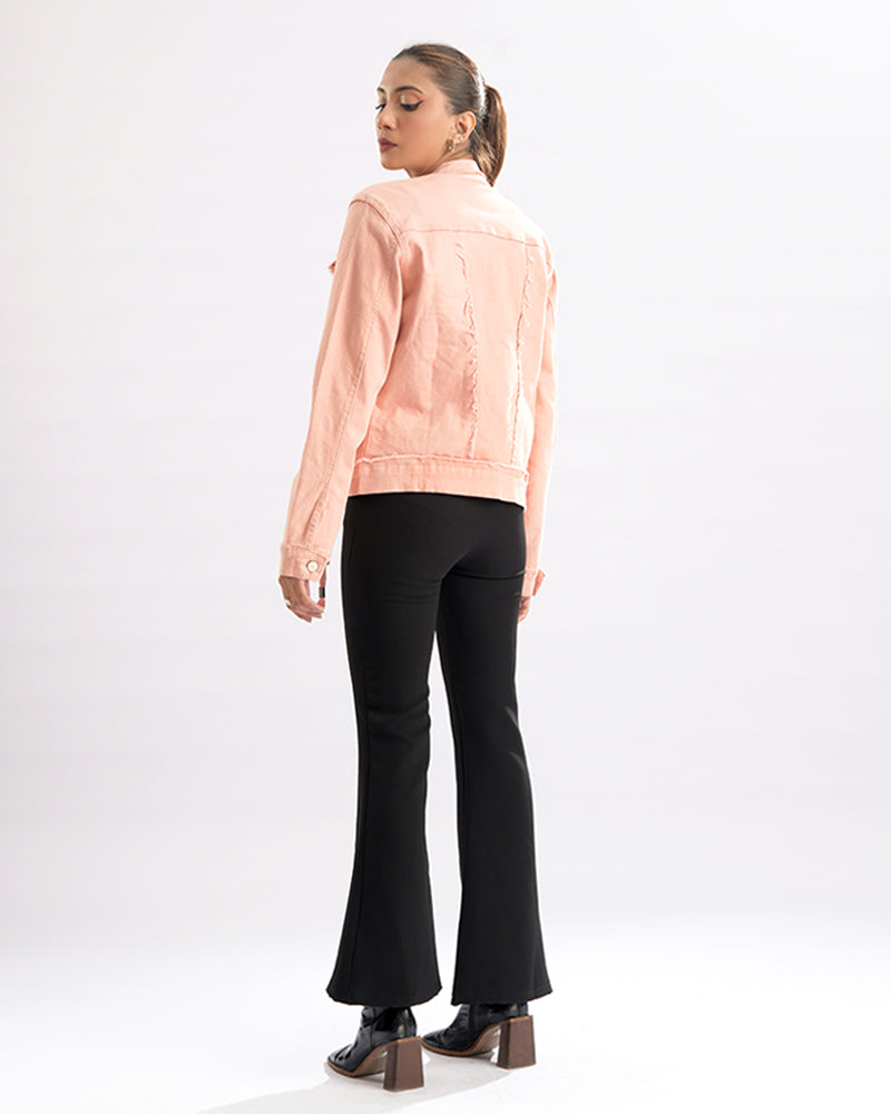 Lace-Up Denim Chic Jacket