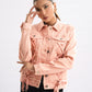 Lace-Up Denim Chic Jacket