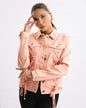 Lace-Up Denim Chic Jacket